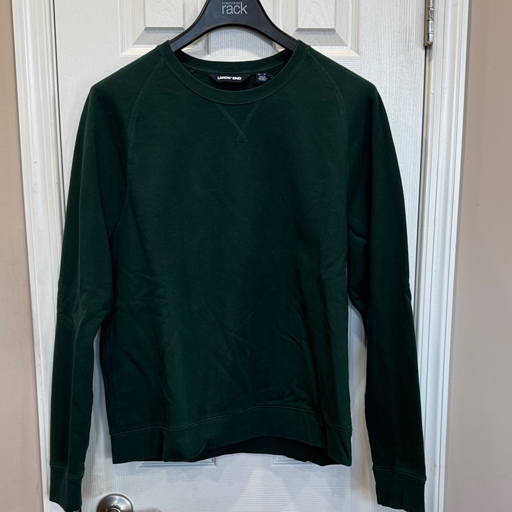 Lands' End Dark Green Crewneck Sweatshirt